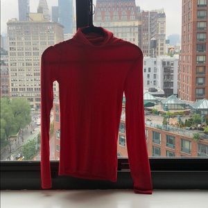 Red Long-Sleeve turtle neck